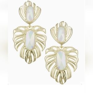Kendra Scott Rare Iridescent Elegant Gold and Pearl  Kirby Earrings
